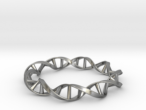 DNA Moebius Bracelet (Small) in Natural Silver