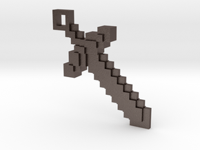 Minecraft - Sword in Polished Bronzed Silver Steel