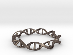 DNA Moebius Bracelet (Small) in Polished Bronzed Silver Steel