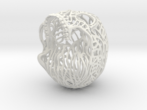 Skull Filagree - Liberty 6.5cm - Top in White Natural Versatile Plastic