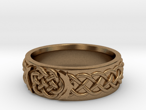 Celtic Wedding Knot Ring in Natural Brass: 5 / 49
