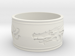 Regent Dragon - Ring Size 12 in White Natural Versatile Plastic