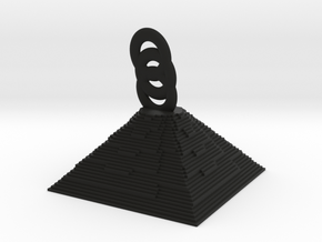 pryamid pendant 6 cm in Black Natural Versatile Plastic