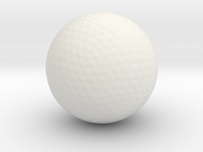 Golf Ball in White Natural Versatile Plastic