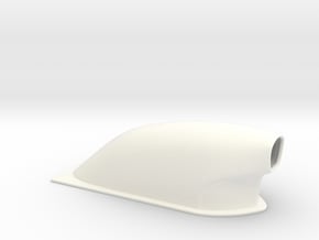 1/25 Large Pro Mod Hood Scoop in White Processed Versatile Plastic