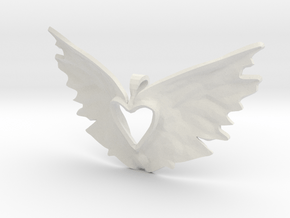 variation on the heart takes flight in White Natural Versatile Plastic