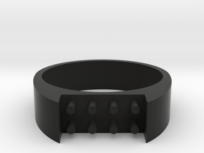 8-bit ring (US7/⌀17.3mm) in Black Natural Versatile Plastic