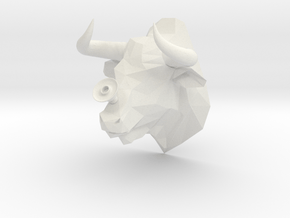 Bull in White Natural Versatile Plastic