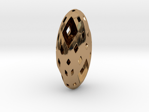 Menger Pebble in Polished Brass