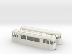 Gotha T2/B2-62 tram set (two direction) in White Natural Versatile Plastic