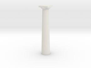 17.5cm doric Column in White Natural Versatile Plastic