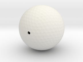 Golf ball hollow in White Natural Versatile Plastic