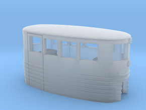 Small Passenger Trolley - Open Windows - Z Scale  in Smooth Fine Detail Plastic