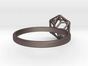 Diamon Ring 55 in Polished Bronzed Silver Steel