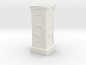 40mm Display Pedestal  in White Natural Versatile Plastic