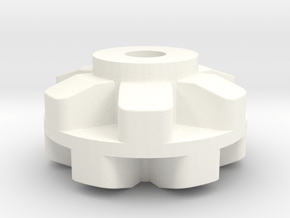 Pololu  6 Cog Wheel For Axle in White Processed Versatile Plastic