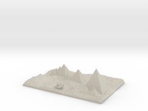 Pyramids Of Giza And Sphinx Model in Natural Sandstone