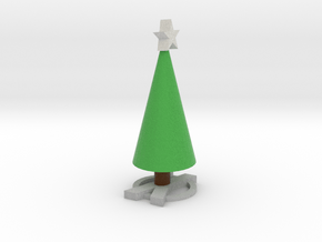 Realistic X Based Xmas  Tree With Star in Full Color Sandstone