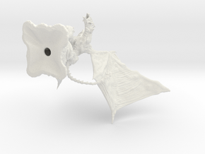 Roaring Dragon in White Natural Versatile Plastic