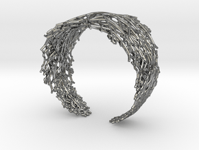 Fractal Snowflake Bracelet  in Fine Detail Polished Silver