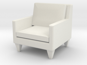 1:24 Contemporary Club Chair in White Natural Versatile Plastic