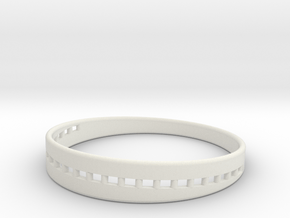 BraceletX 70mm in White Natural Versatile Plastic