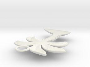 Palm Tree Pendant in White Natural Versatile Plastic