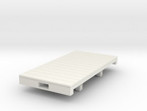 Gn15 flat wagon (long)  in White Natural Versatile Plastic