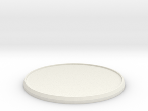 Round Model Base 55mm in White Natural Versatile Plastic