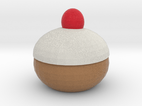 sitting Xmas Pudding Ornament in Full Color Sandstone