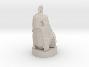 Chikorita With Stand in Natural Sandstone