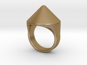 Awesome Teaser Ring in Polished Gold Steel