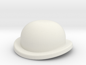 Bowler3a in White Natural Versatile Plastic