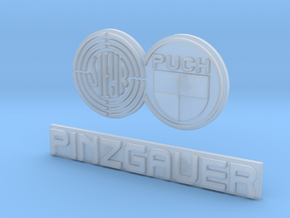 Steyr Puch Pinzgauer Logo 1:10 Scale thin in Smooth Fine Detail Plastic