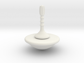 Spinning top 01 SMALL in White Natural Versatile Plastic