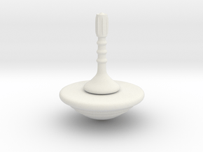 Spinning top 01 in White Natural Versatile Plastic