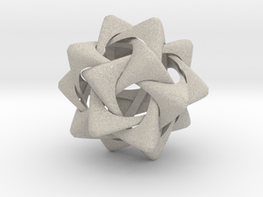 Compound of Five Rounded Tetrahedra in Natural Sandstone