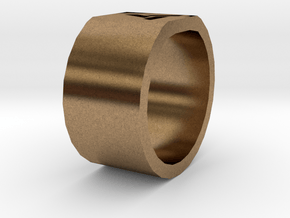 Abstergo Ring in Natural Brass