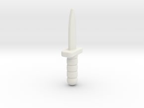 Dagger1 in White Natural Versatile Plastic