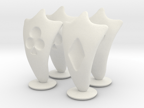 Pawn Chess Pieces in White Natural Versatile Plastic