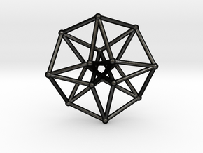Toroidal Hypercube 50mm 2mm Time Traveller in Matte Black Steel