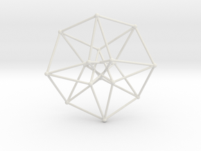 Toroidal Hypercube 50mm 1mm Time Traveller * in White Natural Versatile Plastic