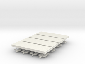 HOn30 chassis For Clever Models Freight Cars (x 4) in White Natural Versatile Plastic