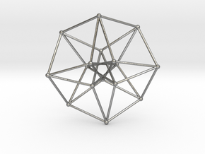 Toroidal Hypercube 50mm 1mm Time Traveller * in Natural Silver