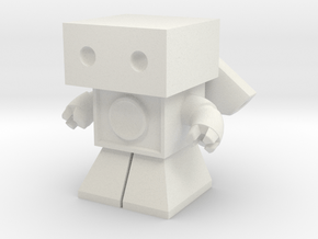 Sonic Boom Robot 1.45 inches tall  (remodeled) in White Natural Versatile Plastic