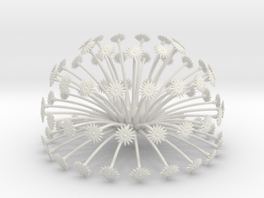 Flowerhead 8 - dense in White Natural Versatile Plastic