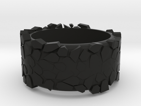 rock ring in Black Natural Versatile Plastic