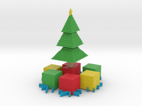 Xmas Tree and presents in Full Color Sandstone