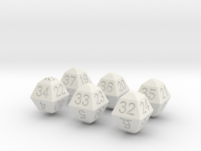 Lotto Dice(6x49) in White Natural Versatile Plastic