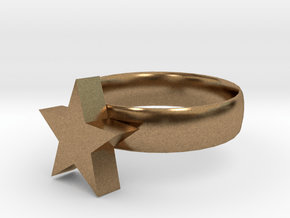 star ring in Natural Brass